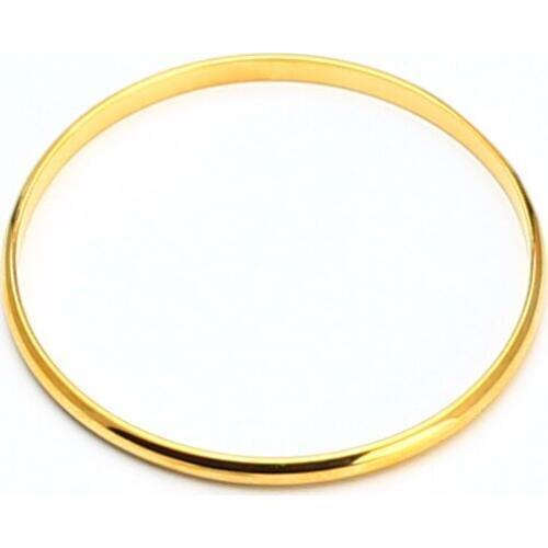 2018 The New Arrived Fashion Smooth Surface Gold Bangle Gold color Jewelry Bangle For Women Nice Gifts