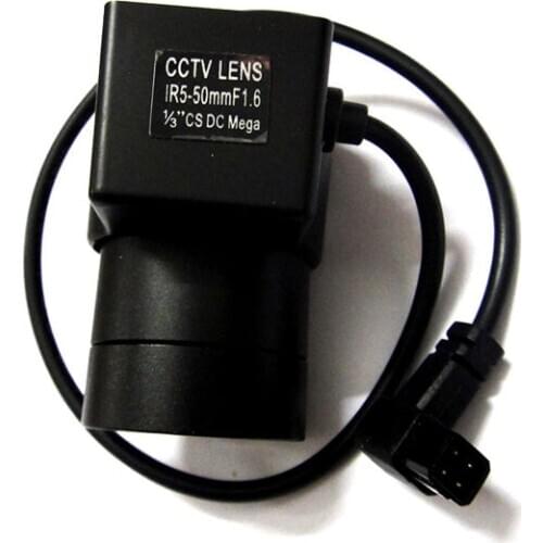 X2pcs 1/3" CS IR 5-50mm CCTV Lens F1.6 Aperture Automatic Vari-Focal 5mm-50MM Auto Iris for CCD Camera