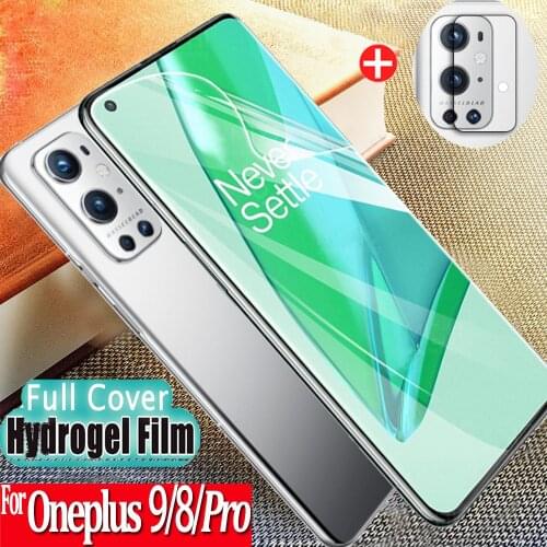 Soft Glass For Oneplus 9 Pro Hydrogel Film One plus 9Pro 8 T Nord Screen Protector Oneplus9 Pro 5G Full Cover Anti-Scratch HD 100D Curved Front Film Oneplus 9 Pro NFC Phone Accessories