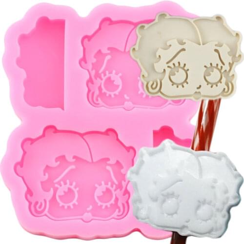 Disney Princess Girl Straw Topper Silicone Mold Candy Chocolate Fondant Cake Decorating Tools DIY Keychain Epoxy Resin Moulds
