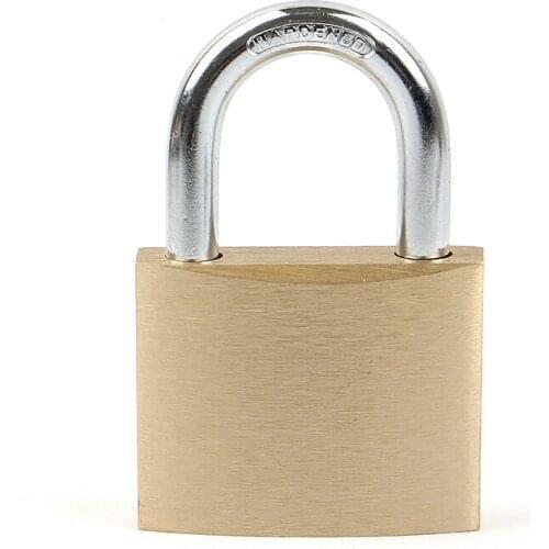 Industrial Pad Locks Custom 30mm 40mm Steel Shackle Brass Body Safety Padlock with Key