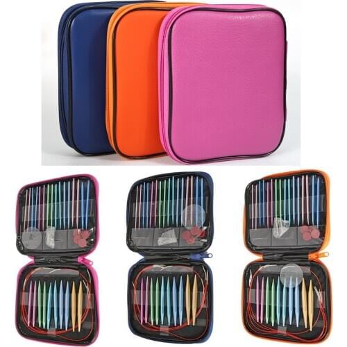 10/13 Pairs Aluminum Circular Knitting Needles Ring Set Change Head Knitting Needles DIY Knitting Tools Sewing Accessories