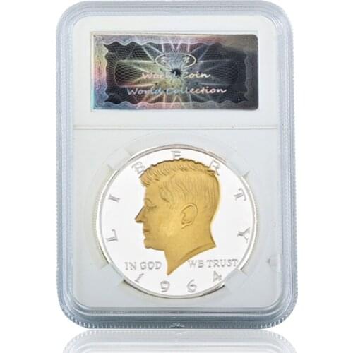 United States 1964 John Fitzgerald Kennedy Silver US Coins Collectibles For Gifts W/ Acrylic Case