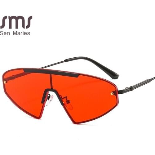 Vintage Cat Eye Sunglasses Women Men Men Retro Punk Sunglasses One Piece Eyeglasses Luxury Brand Designer Sun Glasses Steampunk