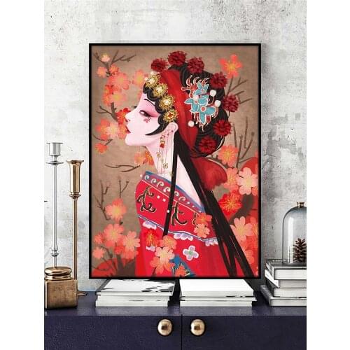 Beauty Cross-stitch 2021 New Embroidery Beijing Opera Hua Dan Girls Living Room Bedroom Small Hand-made Thread Embroidery