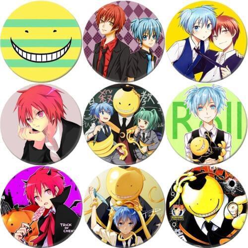 Japanese Anime Assassination Classroom Brooch Korosensei Cosplay Shiota Nagisa Badge Backpacks Clothes Women Gift ASJS