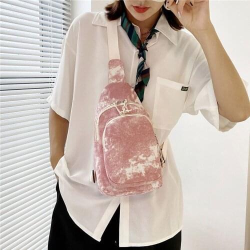 Female New Trend Waist Bags Women Oxford Shoulder Bags Casual Ladies Chest Bag Fashion High Capacity Tie Dye Messenger Hobo Bags
