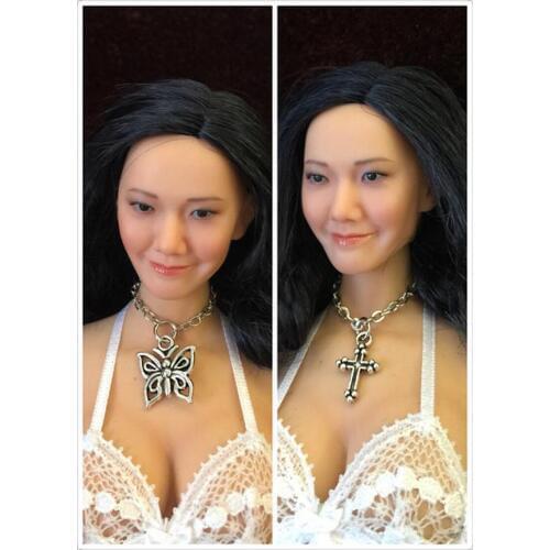 1/6 Scale Female Necklace Models for 12 Inches Figures Accessories Cross and Butterfly Shapes
