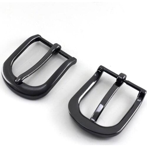 1pcs Metal 3cm Belt Buckle Casual Gun black End Bar Heel bar Single Pin Belt Buckle Leather Craft Webbing fit for 27-29mm belt