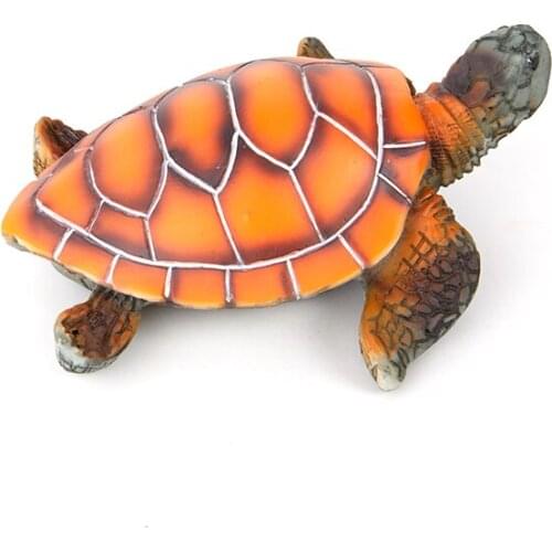 1pcs Stylish Aquarium Ornament Polyresin Turtle Tortoise Artificial Fish Tank Turtle Decoration Supply