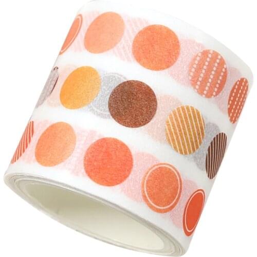 1Pcs Colorful dots Washi Tape Japanese Paper DIY Planner Masking Tape Adhesive Tapes Stickers Decorative Stationery Tapes