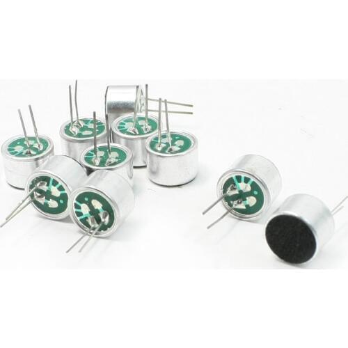 10 PCS 9.7mm x 7mm 2 Pin MIC Capsule Electret Condenser Microphone