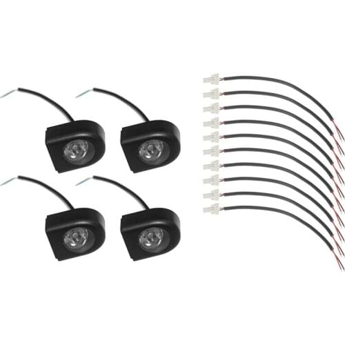 10Pcs Led Smart Tail Light Cable Direct For Xiaomi M365 & 4Pcs Headlight Lamp Led Light Front Lamp