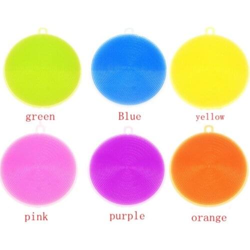 100pcs/lot Magic Silicone Dish Bowl Cleaning Brushes Scouring Pad Pot Pan clean Wash Brushes Cleaning Brushes