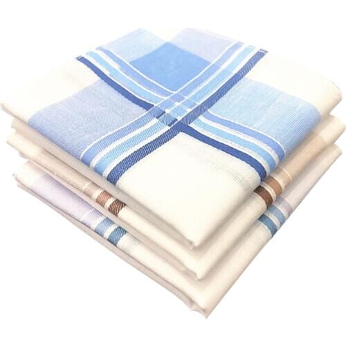 12pcs Mens Vintage Plaid Handkerchiefs 100% Cotton Pocket Square Gift Set