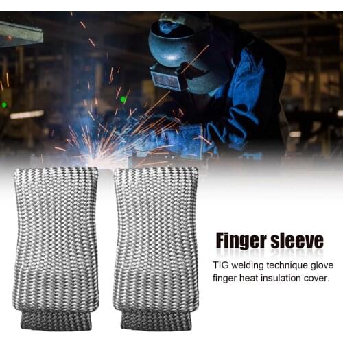 2/4Pcs Finger Welder Gloves Fiber Tig Finger Heat Guard Protective Equipment Anti-cut Resistant Welding Protective Sleeves