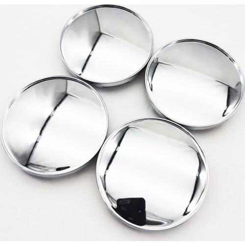 4Pcs Set Universal Chrome Silver Car Wheel Center Hub Caps Covers