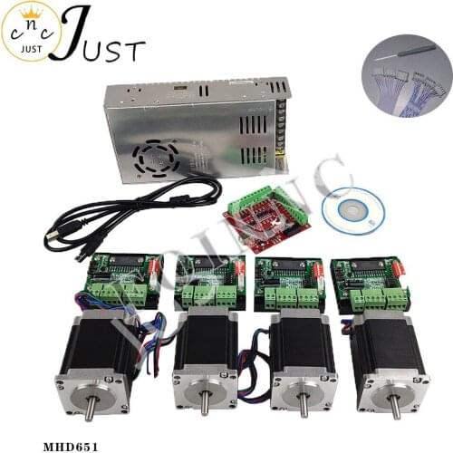 Promotion, CNC router kit 4 axis, 4 TB6560 stepper motor driver + interface board + 4 Nema23 270 Oz-in motors + power supply