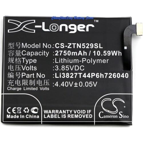 Cameron Sino 2750mAh Battery Li3827T44P6h726040 for ZTE Nubia Z11 mini, NX529, NX529J