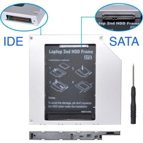 Aluminum Universal 2nd HDD SSD Hard Drive Caddy for Laptop 12.7mm IDE ODD CD-ROM DVD-ROM Optical Drive Bay