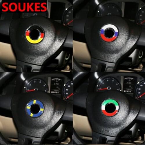 Car Emblem Circle Decoration Sticker For Volkswagen VW Polo Passat B5 B6 CC Golf 4 5 6 7 Touran T5 Tiguan Bora Scirocco