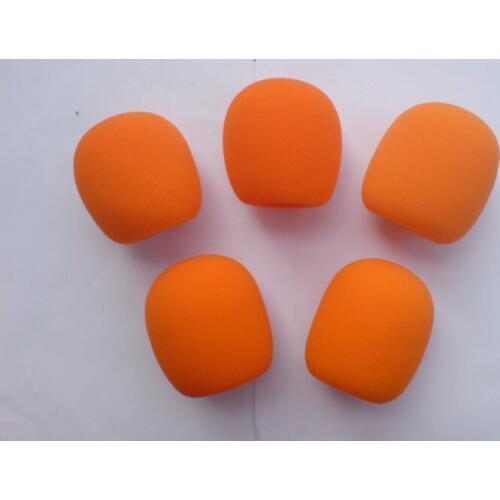 FREE Shipping 5pcs/LOT ORANGE Microphone Grill Foam Cover Mic Shield windscreen Holder Highquality