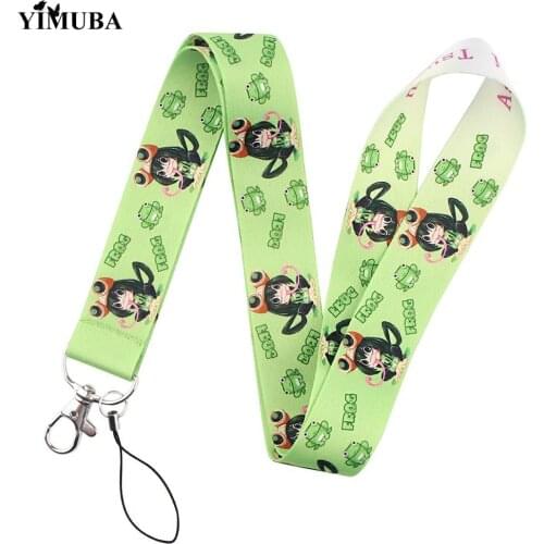 Asui Tsuyu Lanyards Keychain My Hero Academia Anime Collection Office Neck Straps ID Badge Holder Hang Rope for USB Pass Gym Key