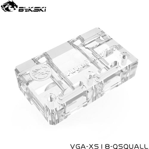 Bykski Acrylic L Type Graphics Card Water Cooling Head Modification Kit,GPU Cooler Direction Head,VGA-XS18-QSQUALL