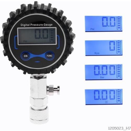 Digital Gas Engine Cylinder Compression Tester Tool Kit Car Motorcycle Pressure Gauge with Adapter