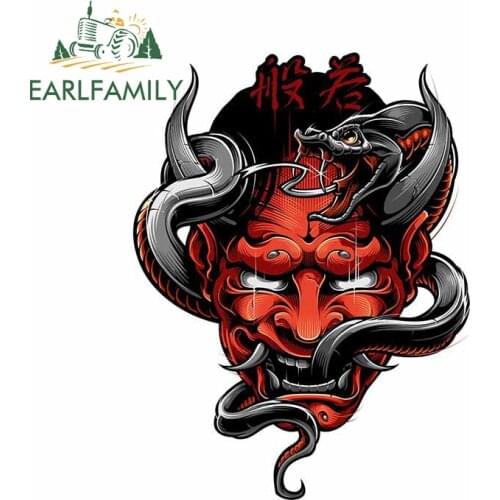 EARLFAMILY 13cm x 9.8cm for Samurai Prajna RV Car Stickers Refrigerator Waterproof Decal Motorcycle Windshield Anime Decoration