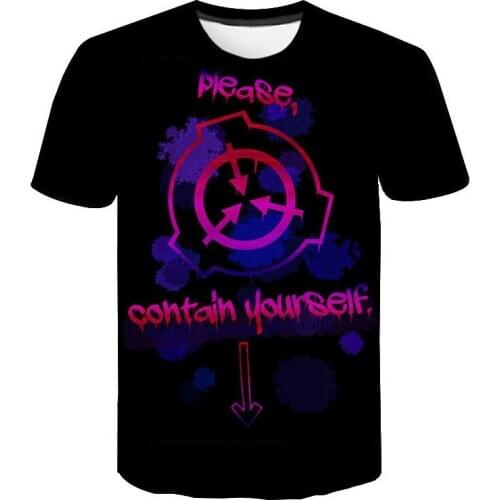 SCP Foundation 3D Print T-shirt Men Women Fashion Streetwear O-Neck Short Sleeve T Shirt Horror Game SCP Hip Hop Tees Tops Male