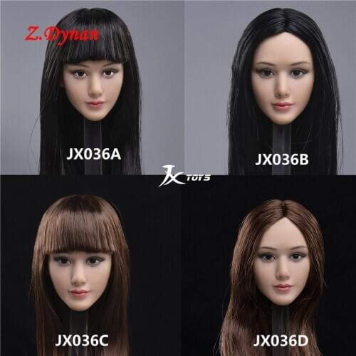 JXTOYS-036 1/6 Asian Beauty Girl Phil Head Sculpt for 12inch Action Figure DIY