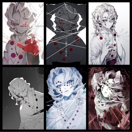 5d Diy Diamond Painting Demon Slayer Poster Lei Anime Vintage Cartoon Diamond Mosaic Embroidery Cross Stitch Art Home Decor Gift