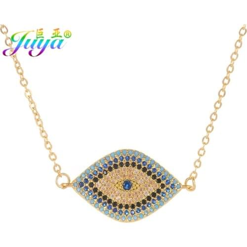 Classic Jewelry Necklace Micro Pave Zircon Turkish Evil Eye Neckalce Handmade Colorful Greek Eye Pendant Necklace For Women Men