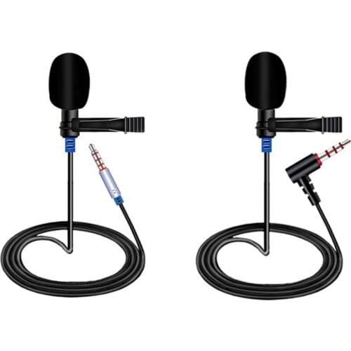 Mini Microphone Condenser Clip-on Lapel Lavalier Mic Wired for Phone Laptop For Phone Portable Mini Stereo HiFi Sound Quality