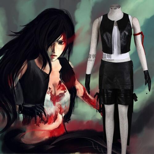 Final Fantasy VII Advent Children Tifa Lockhart Cosplay Costume Tifa Cosplay Suits Halloween Costumes for Women Costom Made
