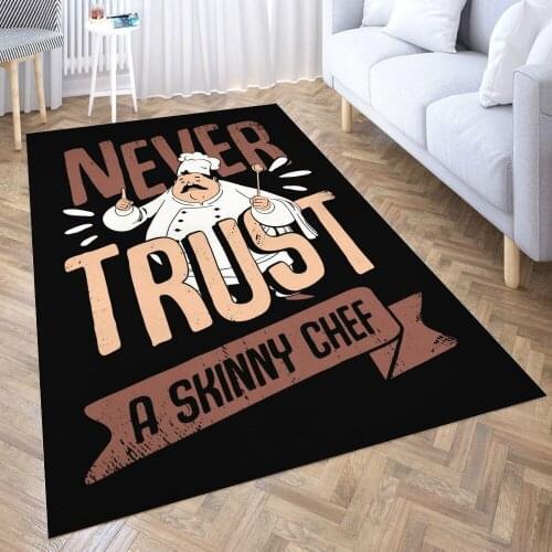 Cooking Chef Cook Design Carpet for Living Room 3D Anime Cartoon Rug Gamer Teen Room Bedside Lounge Rug Kids Children Floor Mats