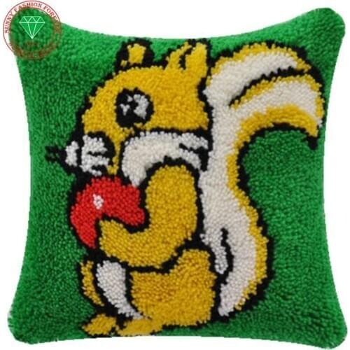 Diy mat Needlework Cross-stitch cushion Patchwork stitch diy pillowcase embroidery thread Latch hook rug kit cushion christmas