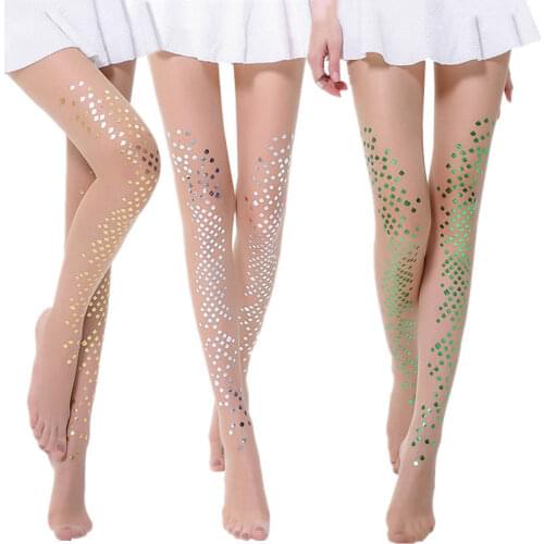Women Sexy Shiny Pantyhose Chic Glitter Scale Elastic Thin Sequined Fashion Tights Gauze Nylon Mermaid Stockings Trendy