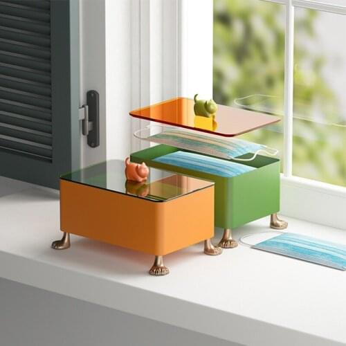 Metal Storage Box Organizer Storage Container Home Decoration Nordic Creative Dust Cover Sundries Storage Box Jewelry Organizer