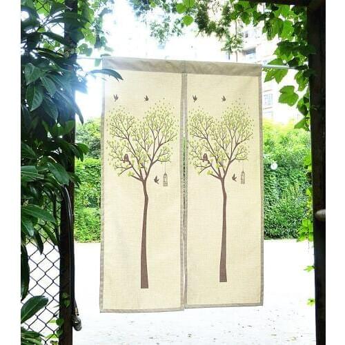 Nice Curtains Korean Green Cotton Tree partition curtain door curtain bedroom door curtian kitchen room curtain