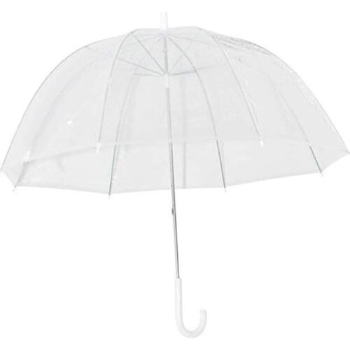 Fashion Transparent Clear Bubble Dome Shape Umbrella Outdoor Windproof Umbrellas Princess Weeding Decoration G2AB