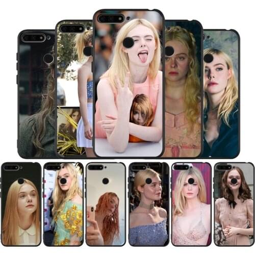 Ellie fanning Soft Silicone black Phone Case For Huawei Honor 8 8X 9 10 20 30 Pro 10 20 lite Mate 10 20 30 PRO 20 lite