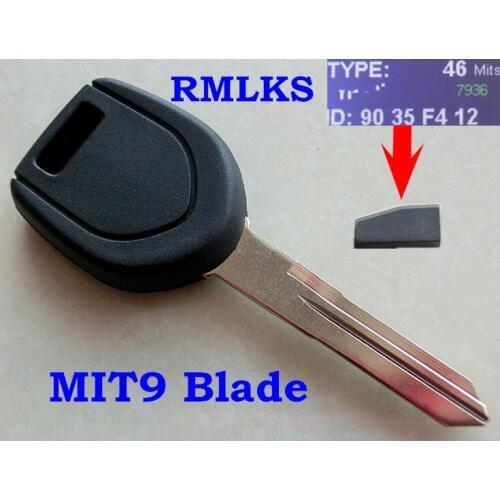 RMLKS New Transponder Key Fob LCK46 Chip fit for Mitsubishi Eclipse Galant MIT9 Blade 4D61 Transponder Key