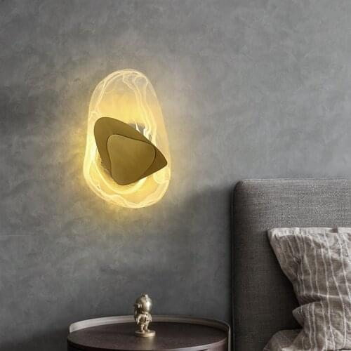 Modern LED Glass Adjustable Wall Lamp Black Gold Creative Delicate Luxury Staircase Corridor Bedside Art Decorative Lamps