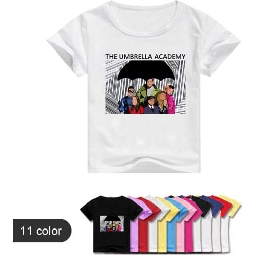 Special Offer Cheap Girl Sumner Clothes Cartoon The UMBRELLA ACADEMY Casual Kids Short Sleeve T-shirt Boys Funny Kawaii Print