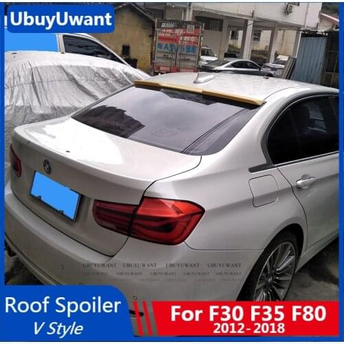 UBUYUWANT Rear Roof Spoiler for BMW F30 F35 F80 M3 3 Series 2012-2018 ABS Plastic V Style Tail Wing Decoration Spoiler for Cars