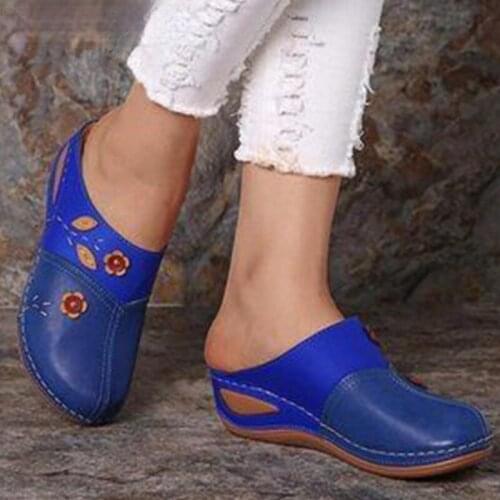 2020 New Women Sandals Summer Women Shoes Soft Bottom Retro Baotou Shoes Woman Flowers Sandalias Mujer Feminina