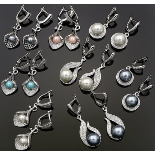 Vintage Tassel Pearl Earrings for Women Bohemian Earrings Set Big Dangle Drop Earring 2020 Brincos Female Fashion Jewelry