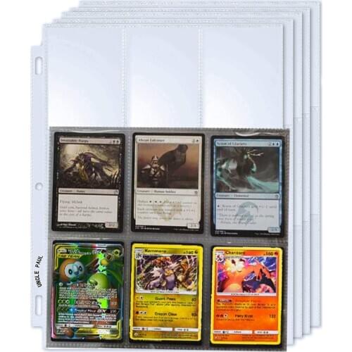 10-50PCS Album Pokemon Cards Holder Album Page Trading Game YuGiOh Card Collection Transparent Binder Folder Card Cover Storage